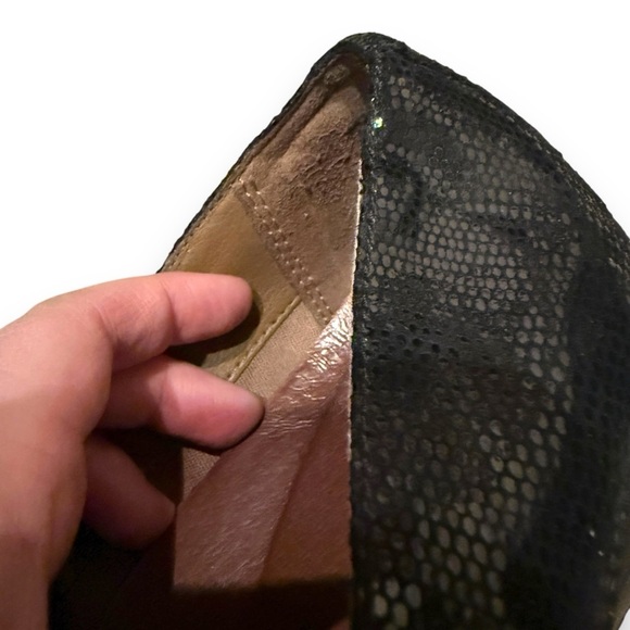 Dansko Farah Black Leather Lizard Reptile Embossed‎ Slip On Loafers Clogs Sz 41 - Picture 11 of 15